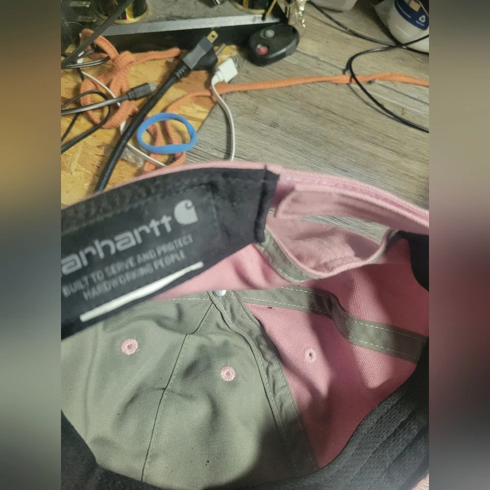 Carhartt Cap Pink OS‎ Adjustable Strap NWOT Logo USA Women's Hat Canvas Farm